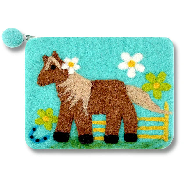 Felted Horse Coin Purse