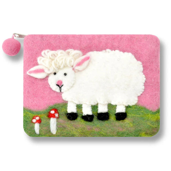 Felted Sheep Pouch