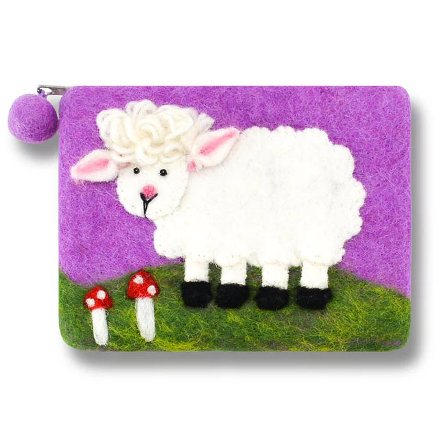 Felted Sheep Pouch