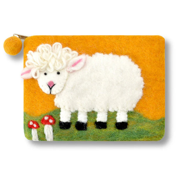 Felted Sheep Pouch