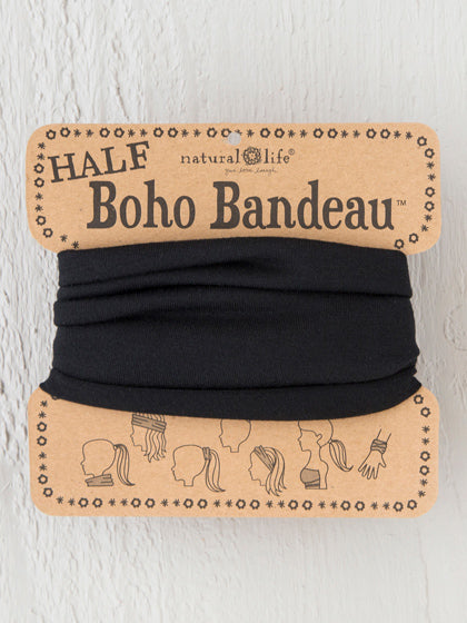 Solid Black Half Boho Bandeau