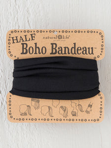 Solid Black Half Boho Bandeau