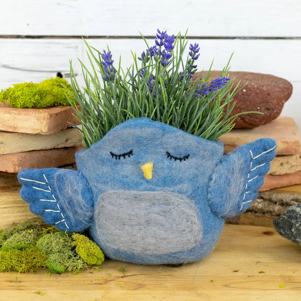 Bluebird Felt Planter